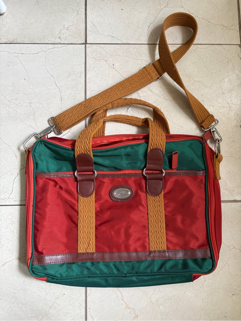 Vintage United Colors of Benetton crossbody briefcase bag